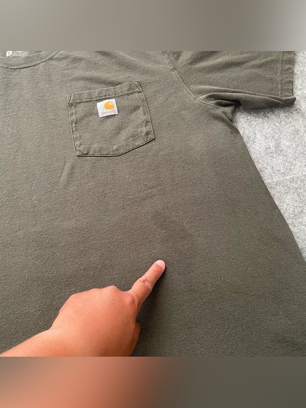 Carhartt Shirt Mens XL‎ Lot Of 2 Black Olive Loose Fit Workwear Heavyweight K87 - Picture 11 of 16